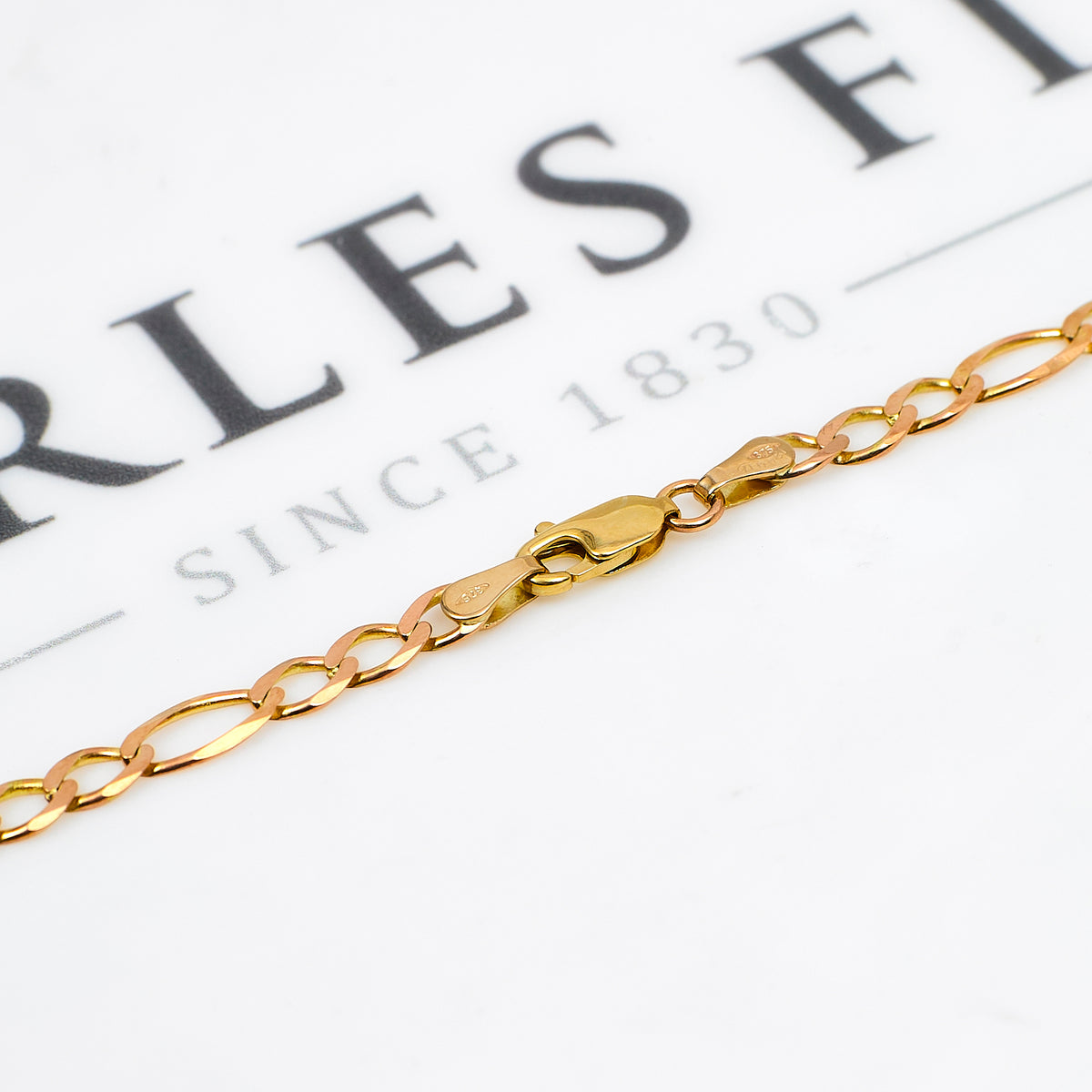 Pre-Owned 9ct Gold Figaro Chain Necklace 20 Inch