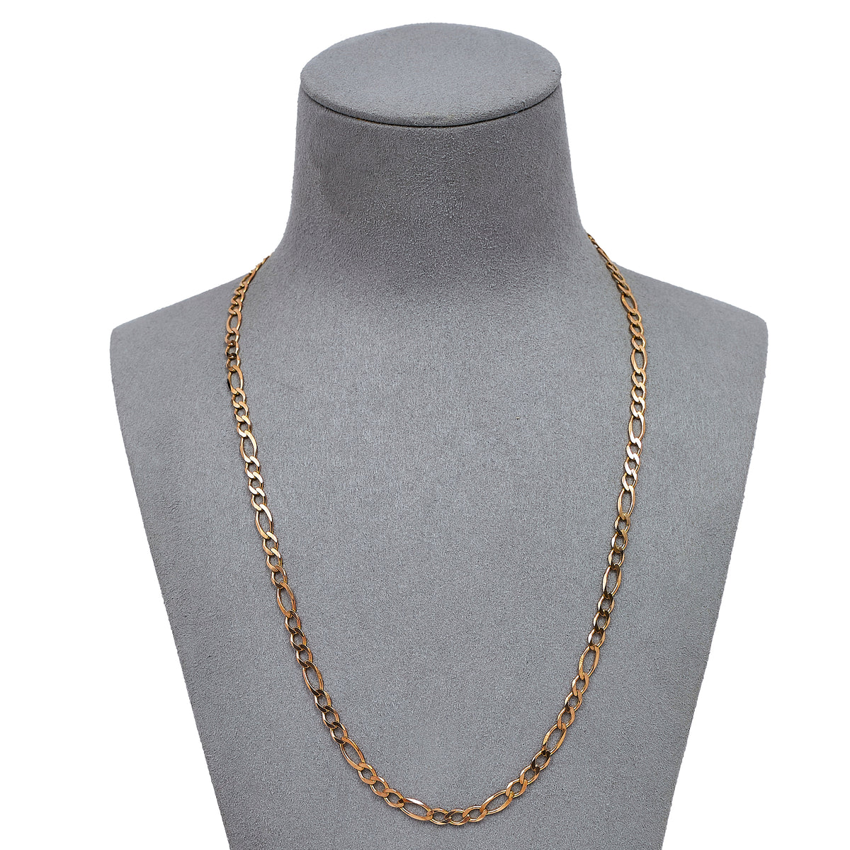 Pre-Owned 9ct Gold Figaro Chain Necklace 20 Inch