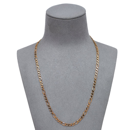 Pre-Owned 9ct Gold Figaro Chain Necklace 20 Inch