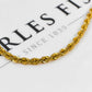 Pre-Owned 9ct Gold Rope Chain Bracelet 7.5 Inch