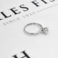Pre-Owned 14ct White Gold Diamond Solitaire Ring Size L