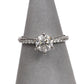 Pre-Owned 14ct White Gold Diamond Solitaire Ring Size L