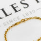 Pre-Owned 14ct CZ Gold Belcher Chain Bracelet 6 Inch