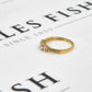 Pre-Owned 9ct Gold 3 CZ & CZ Sides Ring Size Q