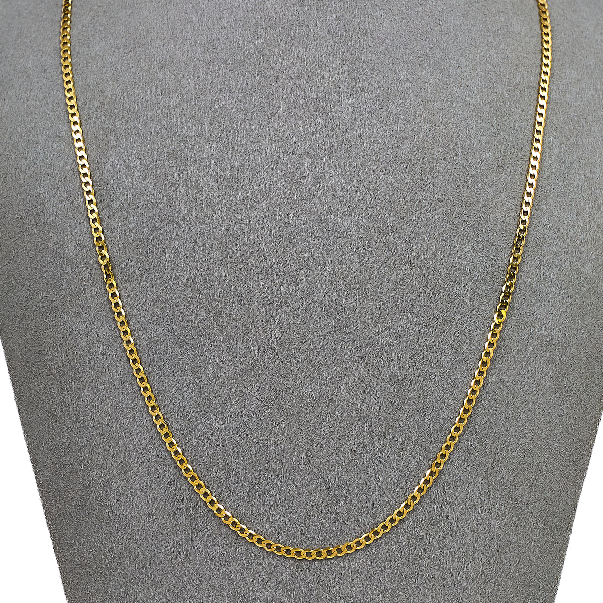 Pre-Owned 9ct Gold Curb Chain Necklace 20 Inch