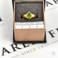 Pre-Owned 9ct Gold Pear Shaped Peridot Ring Size N