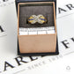 Pre-Owned 9ct Gold Tanzanite & Diamond X Design Ring