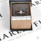 Pre-Owned 9ct Gold Oval Opal Doublet & 2 White Zircon Ring