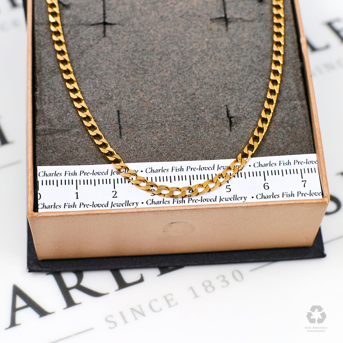 Pre-Owned 9ct Gold Curb Chain Necklace 24 Inch