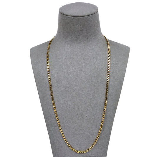 Pre-Owned 9ct Gold Curb Chain Necklace 24 Inch