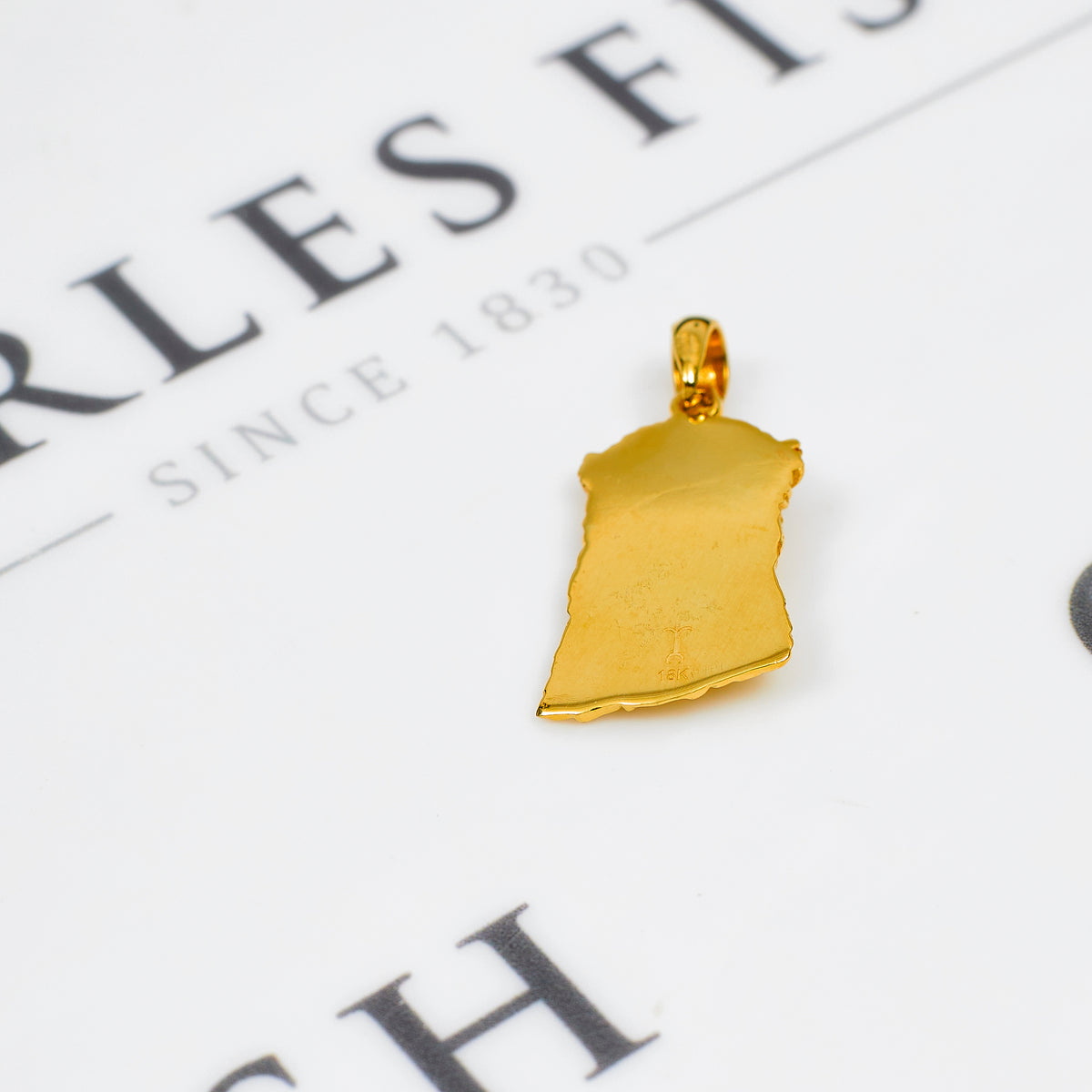 Pre-Owned 18ct Gold Jesus Head Pendant & Diamond Eyes