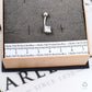 Pre-Owned 9ct White Gold Square CZ Belly Bar