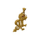 Pre-Owned 9ct Gold Dragon Pendant & Synthetic Stone Eyes