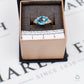 Pre-Owned 9ct Gold Oval Topaz & Diamond Ring Size N