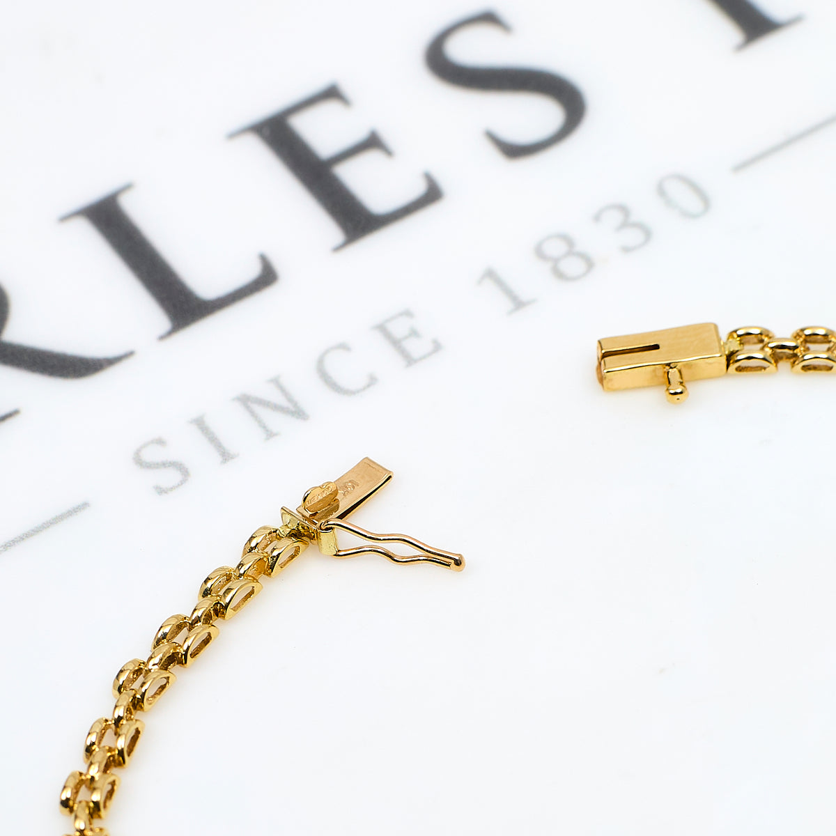 Pre-Owned 9ct Gold Glass Filled Ruby & Diamond Bracelet