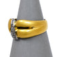 Pre-Owned 18ct Gold CZ Abstract Design Ring Size Q