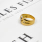 Pre-Owned 18ct Gold CZ Abstract Design Ring Size Q