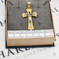 Pre-Owned 18ct Gold 2 Tone Crucifix Pendant