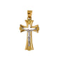 Pre-Owned 18ct Gold 2 Tone Crucifix Pendant