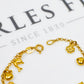 Pre-Owned 18ct Gold Belcher Chain Bracelet & 9 Charms 7 Inch