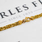 Pre-Owned 18ct Gold Matte Sectioned Necklace 18 Inch