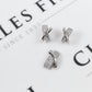 Pre-Owned 18ct White Gold CZ X Design Jewellery SET