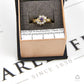 Pre-Owned 9ct Gold Purple & White CZ Cluster Ring Size M