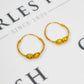 Pre-Owned 22ct Gold Sleeper Hoop Earrings & Beads