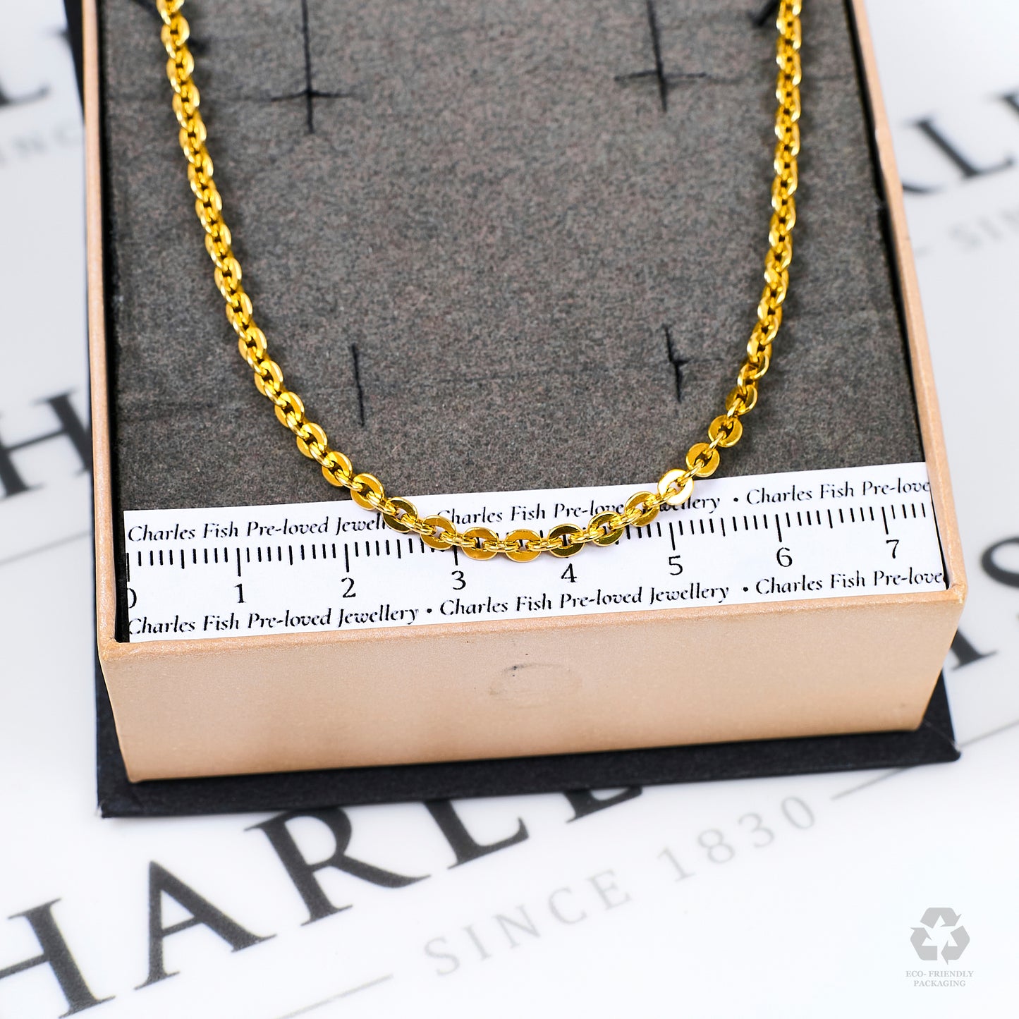 Pre-Owned 18ct Gold Oval Link Chain Necklace 24 Inch