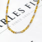 Pre-Owned 9ct Gold 2 Tone Twist Link Necklace 18 Inch