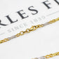 Pre-Owned 9ct Gold 2 Tone Twist Link Necklace 18 Inch