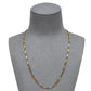 Pre-Owned 9ct Gold 2 Tone Twist Link Necklace 18 Inch