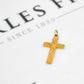 Pre-Owned 9ct Gold Faceted Cross Pendant