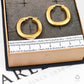 Pre-Owned 9ct Gold Squared Creole Hoop Earrings