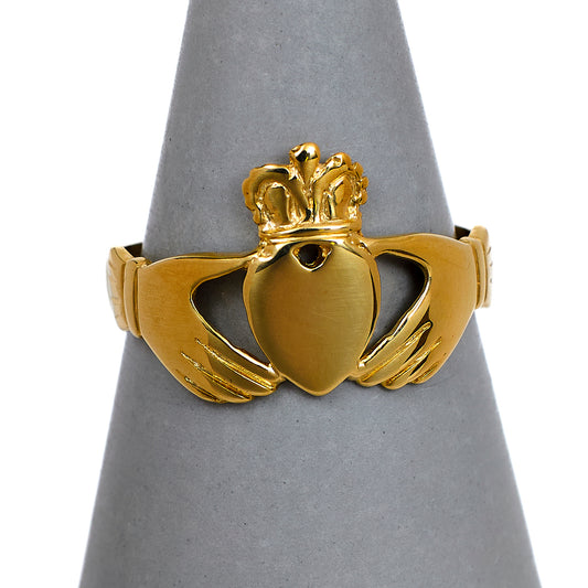 Pre-Owned 9ct Gold Claddagh Ring Size T.5