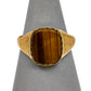 Pre-Owned 9ct Gold Tigers Eye Signet Ring Size Q.5