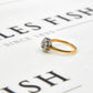 Pre-Owned 18ct Gold 7 Diamond Flower Cluster Ring Size L