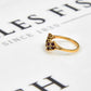 Pre-Owned 18ct Gold Diamond & Ruby Wishbone Ring Size K