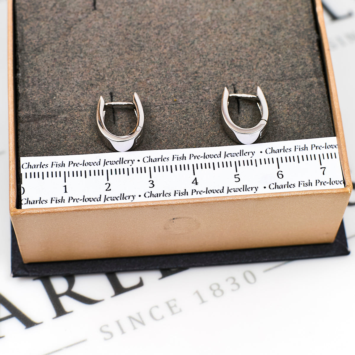 Pre-Owned 9ct White Gold Hinged Earrings