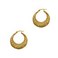 Pre-Owned 9ct Gold Bark Design Creole Hoop Earrings
