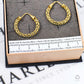 Pre-Owned 9ct Gold Openwork Creole Hoop Earrings