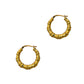 Pre-Owned 9ct Gold Bamboo Creole Hoop Earrings