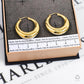 Pre-Owned 9ct Gold Patterned Creole Hoop Earrings