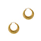 Pre-Owned 9ct Gold Patterned Creole Hoop Earrings