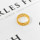 Pre-Owned 9ct Gold Mens Openwork Twist Band Ring Size X