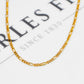 Pre-Owned 18ct Gold Figaro Chain Necklace 23 Inch