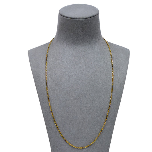 Pre-Owned 18ct Gold Figaro Chain Necklace 23 Inch