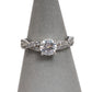 Pre-Owned 9ct White Gold CZ Dress Ring Size M