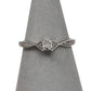 Pre-Owned 9ct White Gold Princess Cut Diamond Ring Size L.5