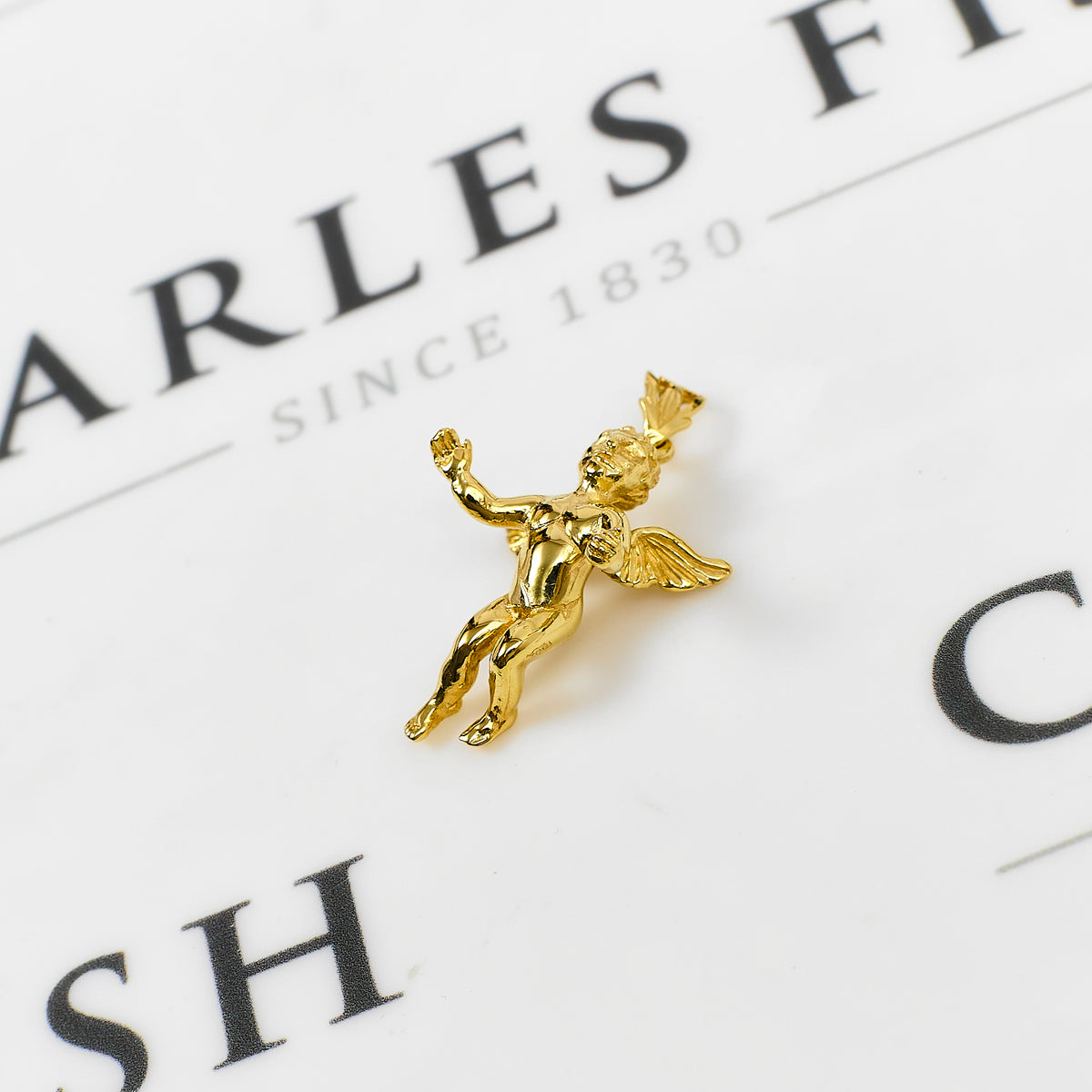 Pre-Owned 9ct Gold Cherub Pendant